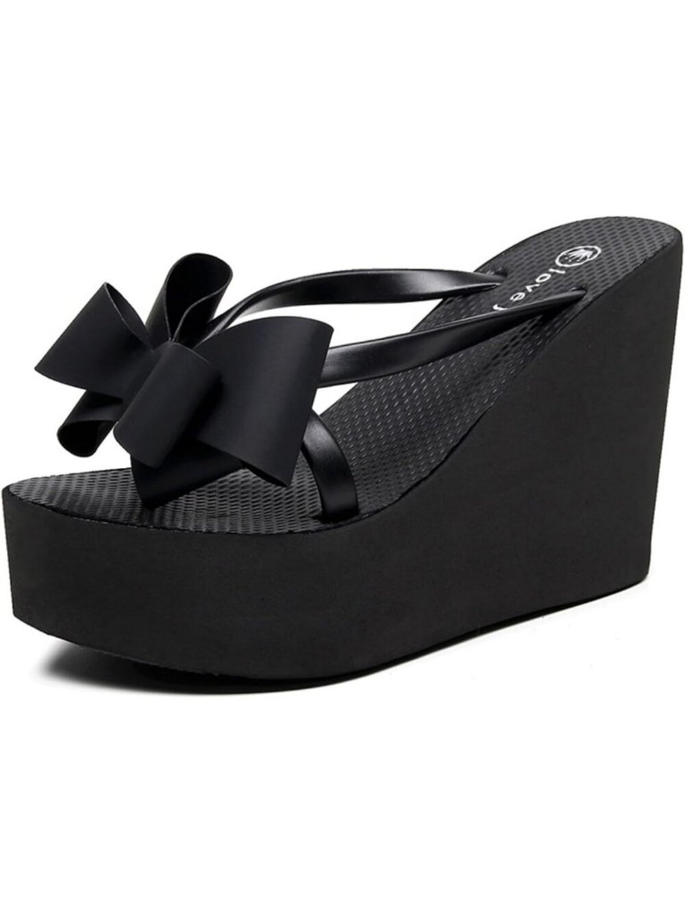 Cute High Heel Bow Platform Wedge Flip Flops - Summer Anti-Slip Beach Sandals